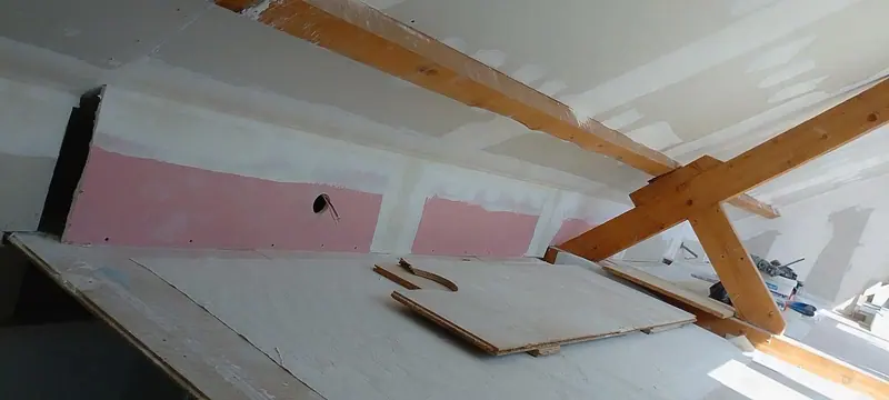 L’habillage des rampants (Aménagement de combles, Herblay)