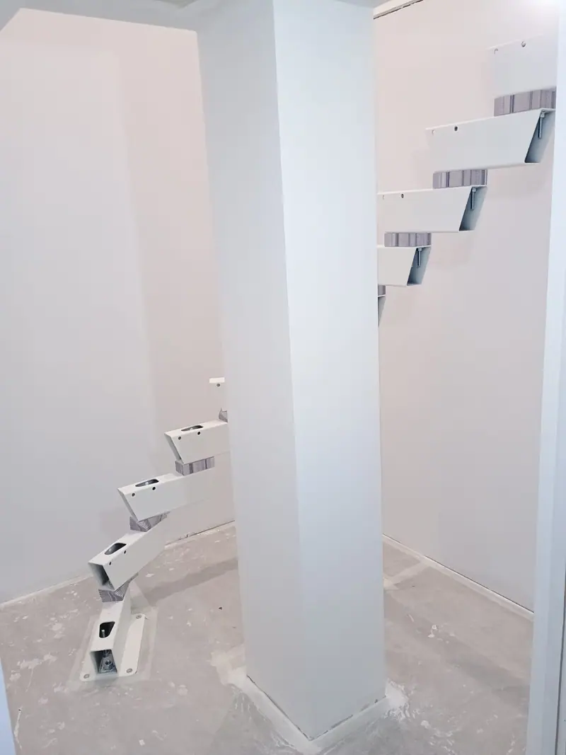 La structure du nouvel escalier (Rénovation complète, Argenteuil)